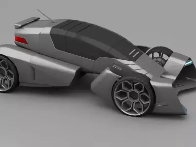 sci-fi car  3D model