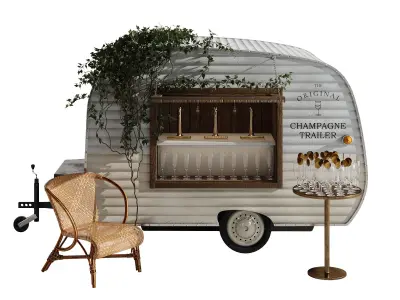 Champagne Trailer 01 3D model