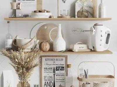 Kitchen accessories - Accesorios de cocina 3D model