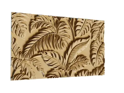 mural decor set wall panel 09 3D model