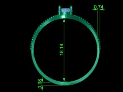 Women Engagement Ring Luxury JEWELRY RING  3D print model