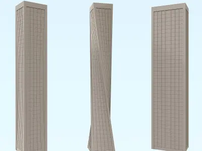 Skyscrapers - 9 MODELS Free 3D model