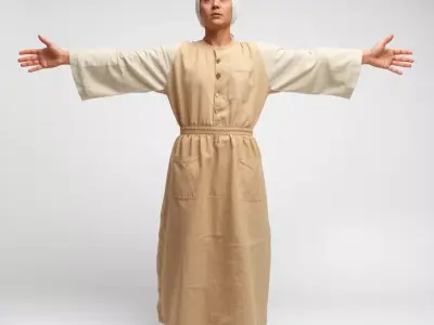 Traditional Dress Character Model Pack Low-poly 3D model