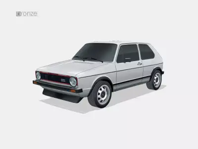 Volkswagen Golf GTI 1976 Low-poly 3D model