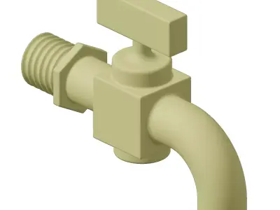 Plastic Exquisite Taper Faucet Toy 3D model