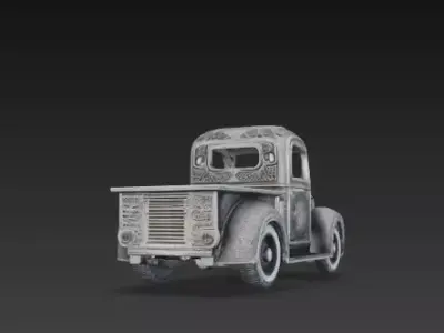 3D Festive Truck Christmas Decoration 3D print model