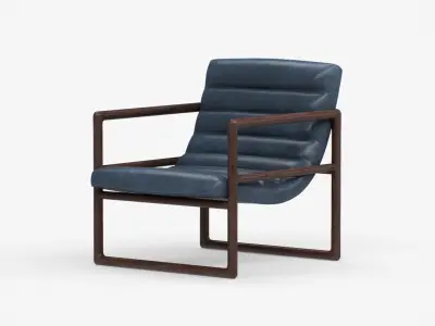 Elodie Armchair dakota sapphire Low-poly 3D model