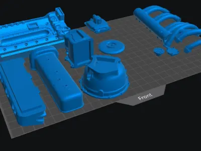 BENZ 300SL Engine 3D print model
