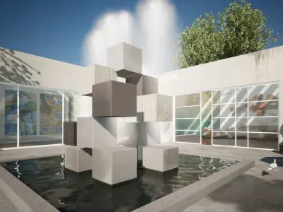 Art Museum - Art Gallery Low-poly 3D model