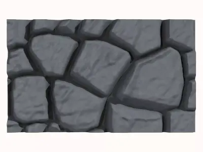 Quarry Stone Wall Kitbash 3D model