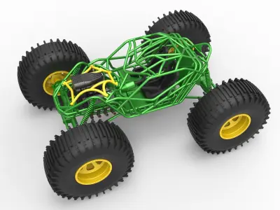 Rock bouncer on low-pressure wheels Scale 1 to 25 3D print model