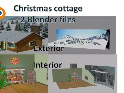 FOR YOUR CHRISTMAS STORYS - Interior and exterior sets Free 3D model