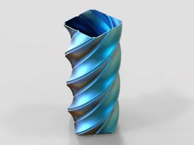 Spiral Flower Vase 3D print model