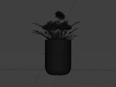 BEAUTIFUL VASE WITH FLOWERS Free 3D model