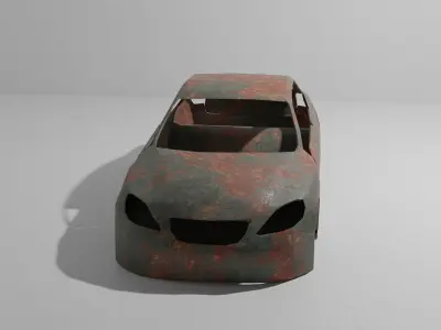 rusted car Low-poly 3D model purchase