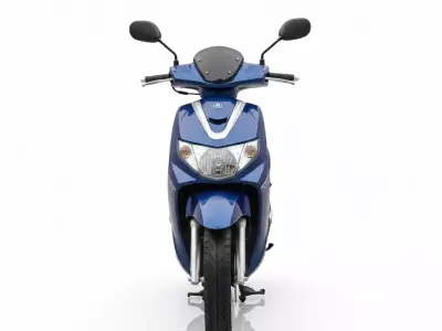 Blue 100cc Urban Commuter Scooter Low-poly 3D model