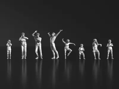 HD People 09 spectator 3D print model