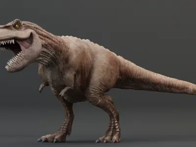 Animated Tyrannosaurus Rex Low-poly 3D model