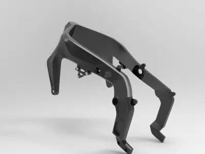 YAMAHA MT09 MAIN FRAME REAL SCALE telaio principale 3D print model