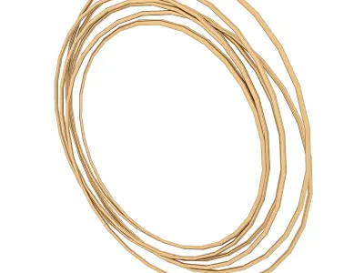 3D decorative mirror Low-poly 3D model