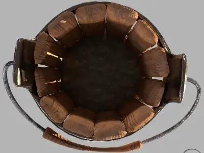 fireplace accessory Low-poly 3D model