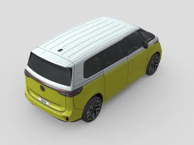 Volkswagen ID Buzz 2023 Low-poly 3D model