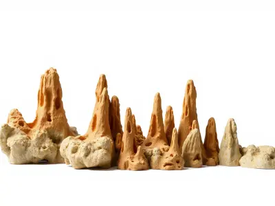 Stalactites and Stalagmites Natural Cave model pack Texture