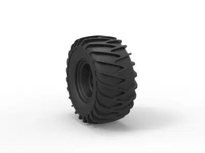Wheel for snow 3D print model