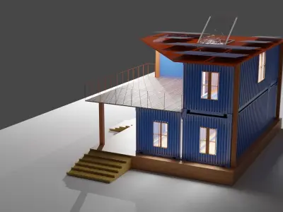 House container  Free 3D model