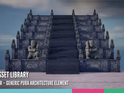 Wall Stair Generic Pura Architecture Element 3D model