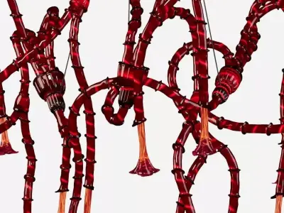 Ceiling lamp Brugmansia Amaranto Floating 3D model