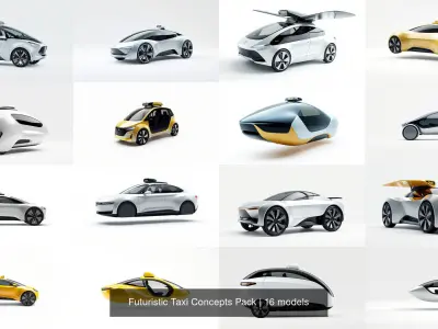 Futuristic Taxi Concepts Pack