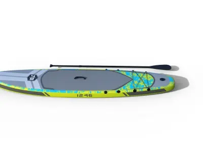 SUP Inflatable Stand Up Paddle Board 3D model 3D model