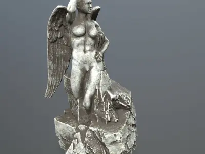 woman statue 2 Low-poly 3D model purchase