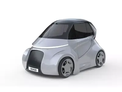 Ultra-Compact Personal Pod EV 3D model