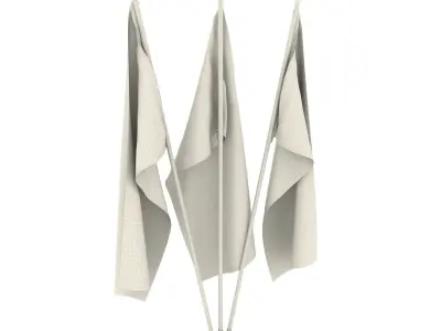 Austria Flag Pack 3D model