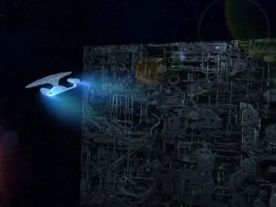 Borg Cube Free low-poly 3D model