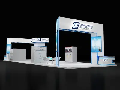 Booth Exhibition Stand a621b 3D model