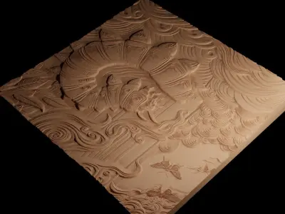 Caterpillar CNC 3d Print High Relief Sand Casting 3D print model