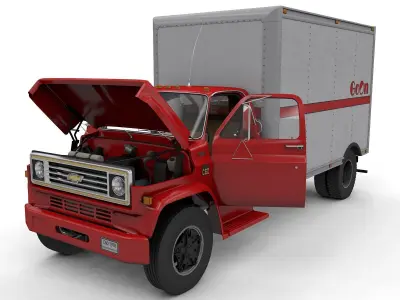 Chevy C60 1978 Box Truck 3D model