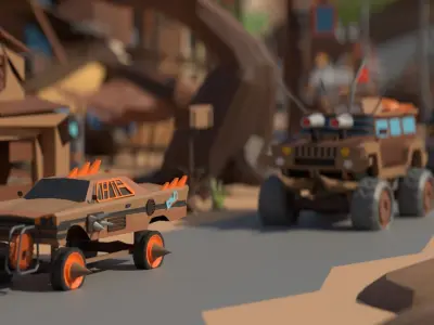 Mad Max City - 3D Model for Games Low-poly 3D model