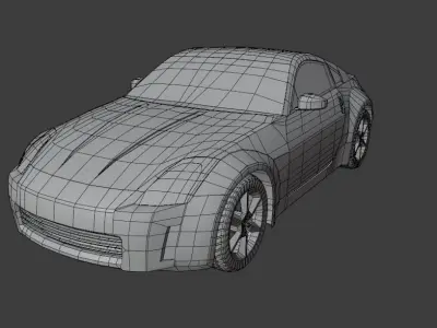 Nissan 350z Low-poly 3D model