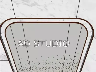 3D Wall Decoration for Cafe - Modern Architectural Design 3D model