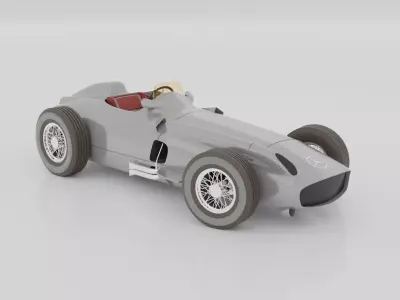Mercedes Benz Silver Arrow W196 Formula 1 car 3D model
