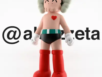 Kaws Astroboy Rise Textured Low-poly 3D model