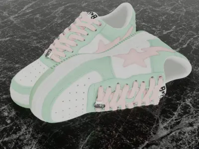 BAPE STA 3 3D SHOES Low-poly 3D model