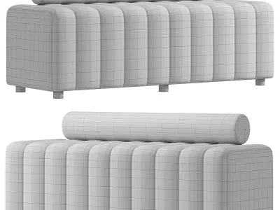 Melody Black Velvet Sofa By Zakisfurniture 3D model