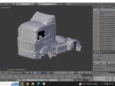 Scania G410 4x2  Low-poly 3D model