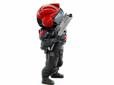 CYBER SOLDIER XC-900 Rigged for Unreal Engine - Unity - MIXAMO 3D model