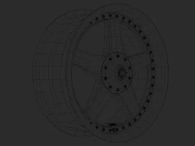 VeilSide Andrew V Wheels 3D model